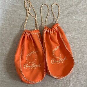 Crown Royal Peach Drawstring Bags